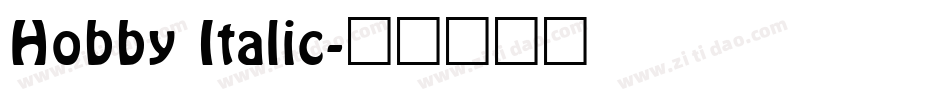 Hobby Italic字体转换